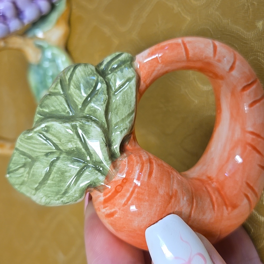 Colorful Ceramic Napkin Rings Set - Picture 11 of 11
